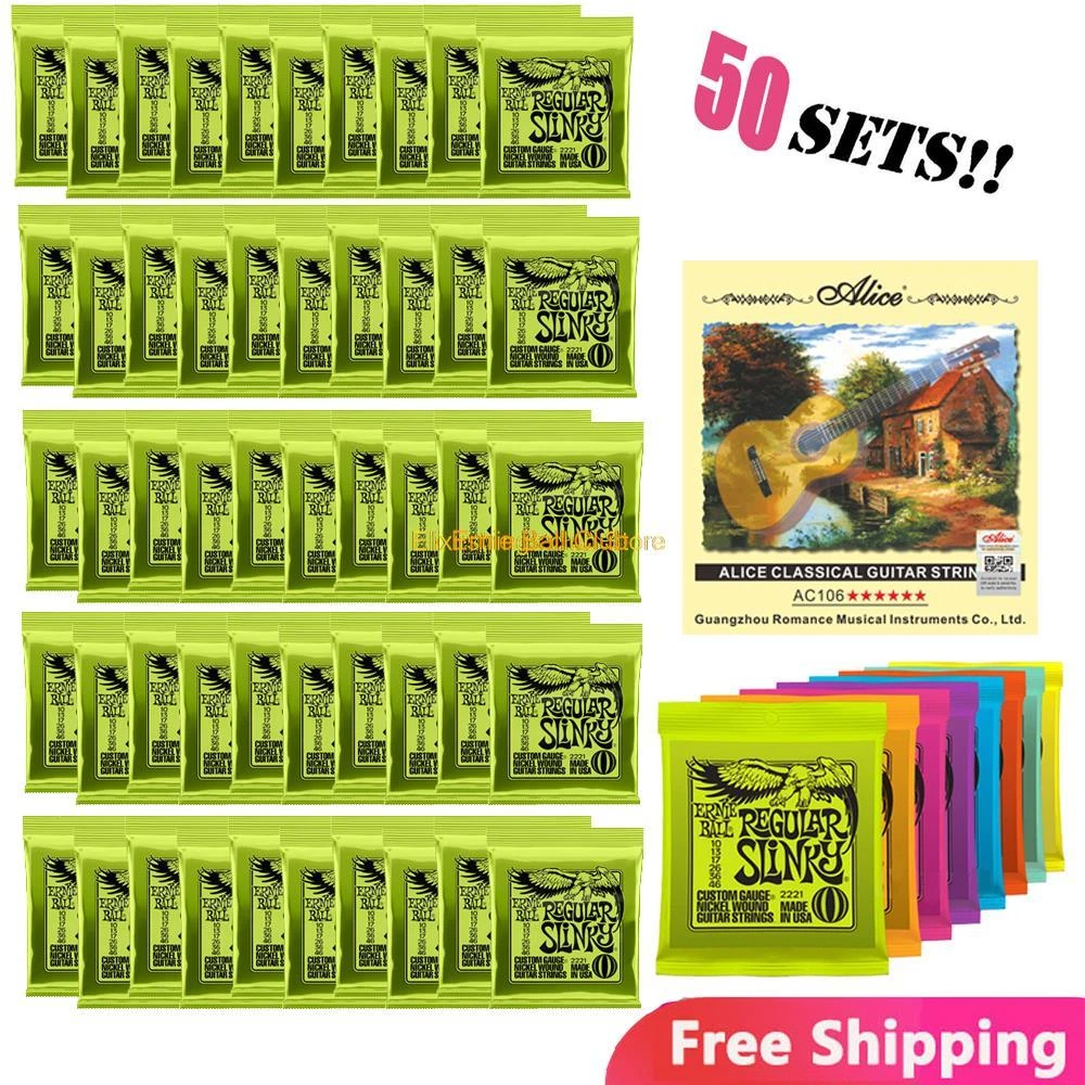 50 Pcs/Pack Electric Guitar Strings Set Ernie Ball Replica 2221 2215