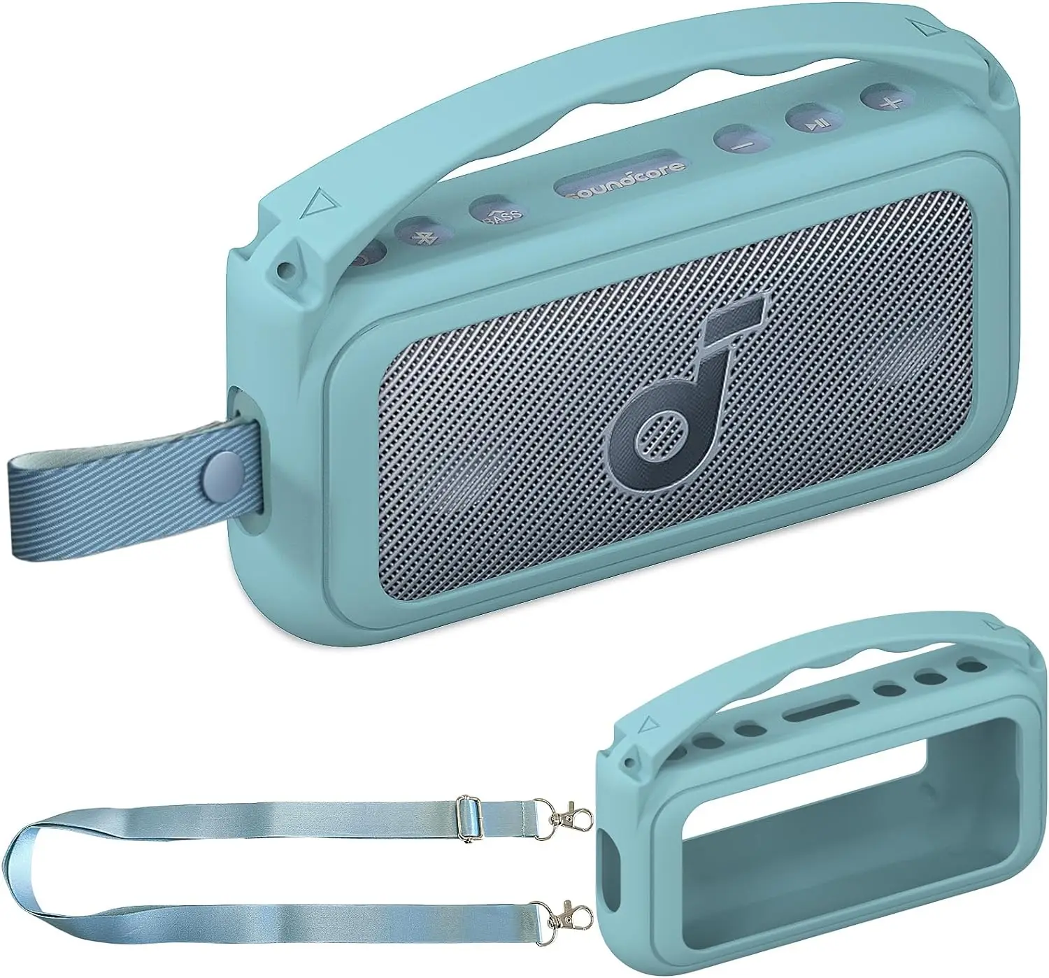 Silicone Handle Protective Cover Case for Anker Soundcore Motion 300 Wireless Hi-Res Portable Speaker(Only Case)