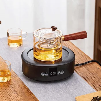 220V Household Electric Ceramic Stove 10 Gear Adjustable Tea Maker Office Rapid Boiling Water Heater Automatic Keep Warm 1000W 1