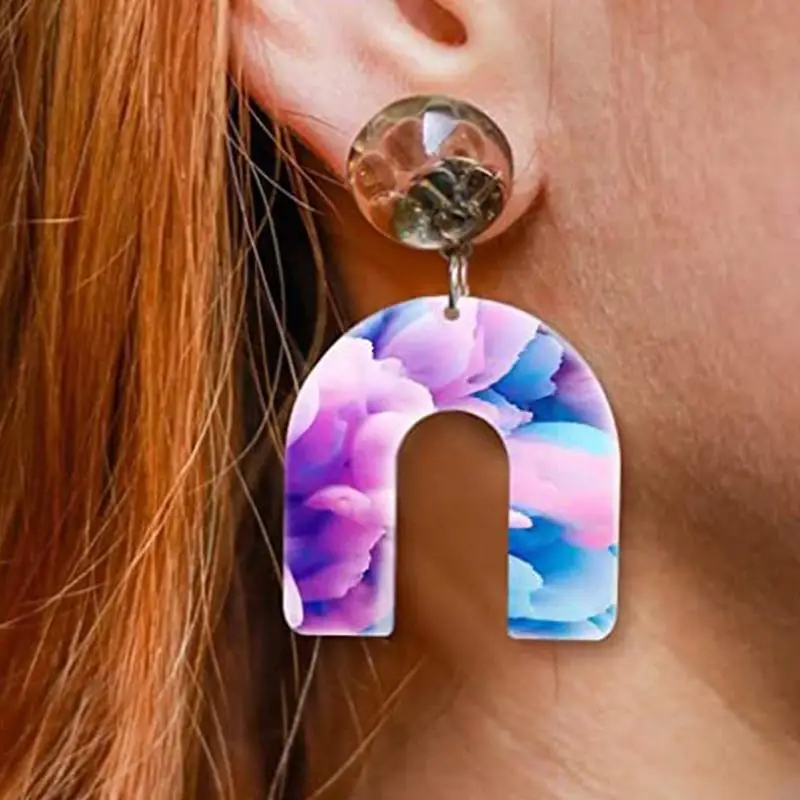 N5KA 60Pcs Sublimation Blank Earrings Unfinished Teardrop Heat Transfer Earring Pendant with Earring Hook Jump Ring DIY Craft 4
