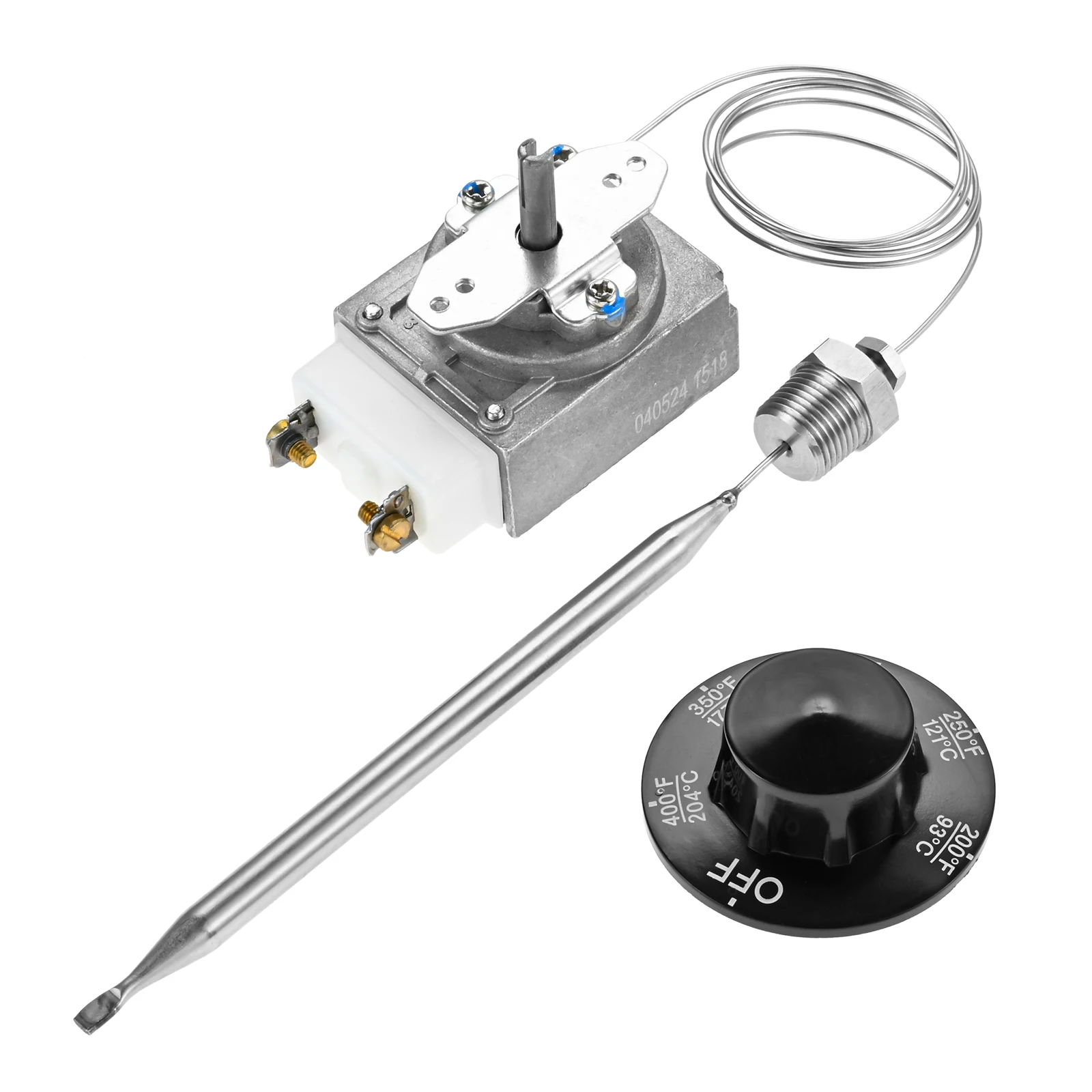 Safety Valve Switch 1set RX-2-24 Thermostat Safety Switch Control knob fits Fryer 3/8