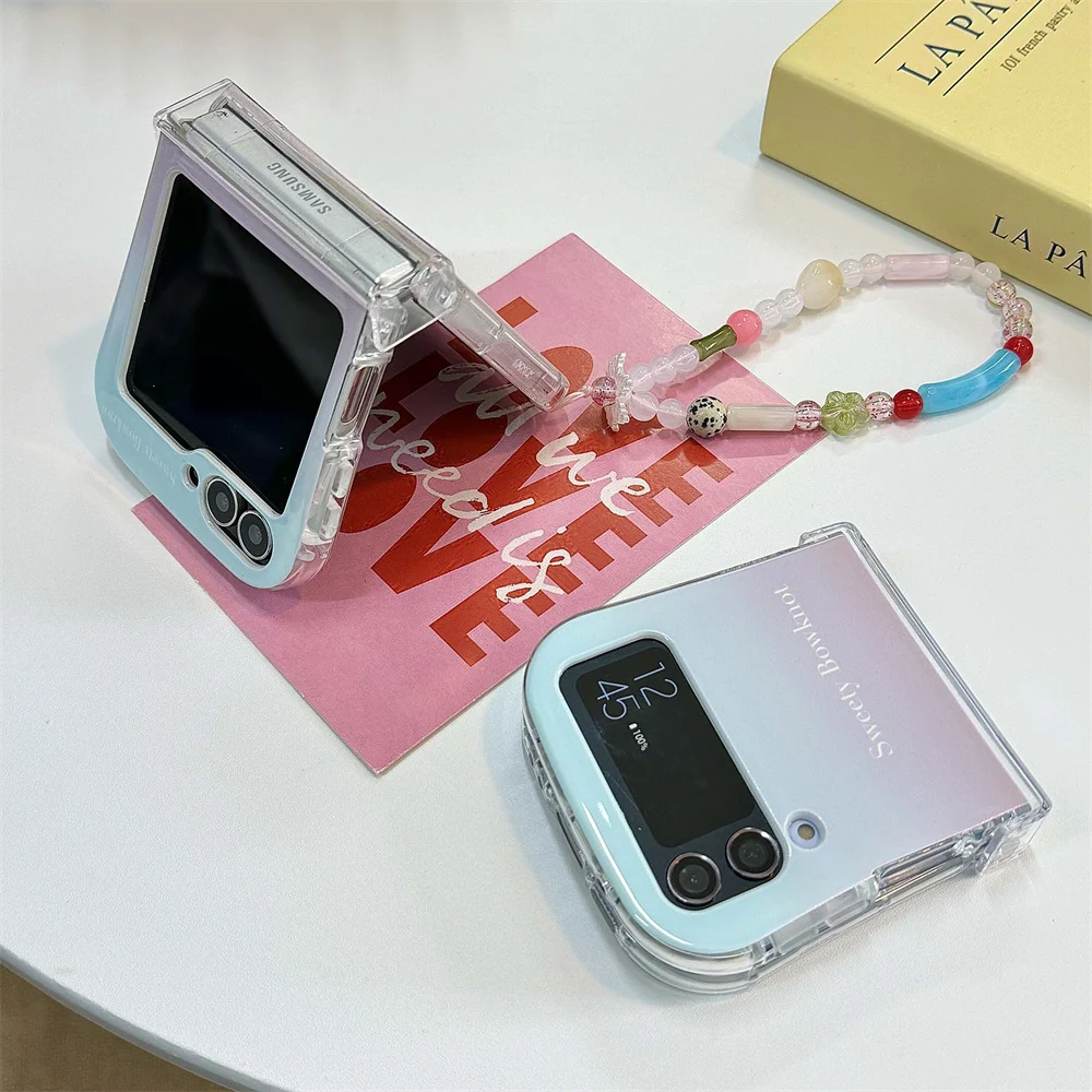 Macaron Colorful Chain Gradient Shockproof Hinge Cover