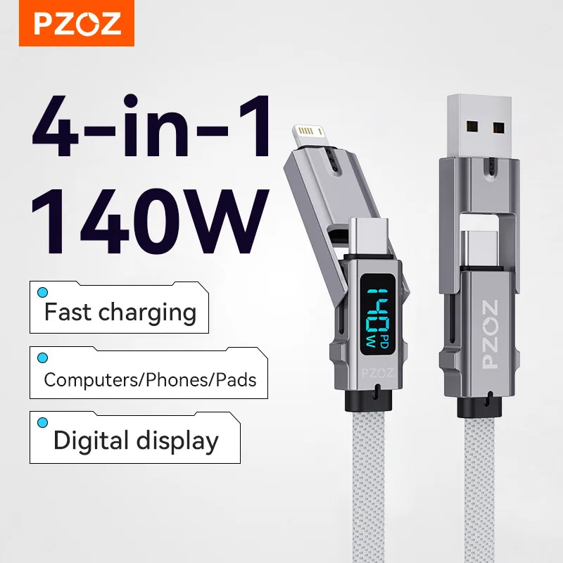 كابل PZOZ لتحويل USB-C إلى Type-C وقارئ بطاقات ماي...