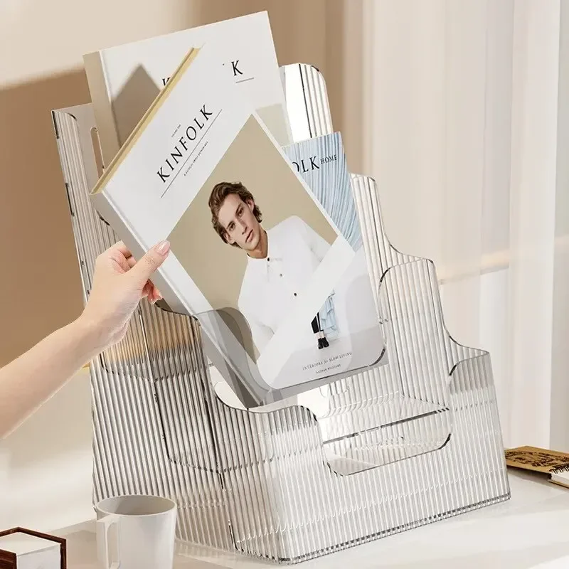 A4 File Holder Acrylic Clear Storage Box Office