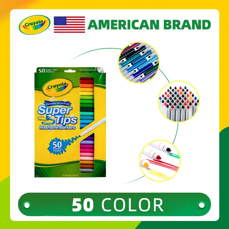 Crayola 50 Super Tips Washable Markers