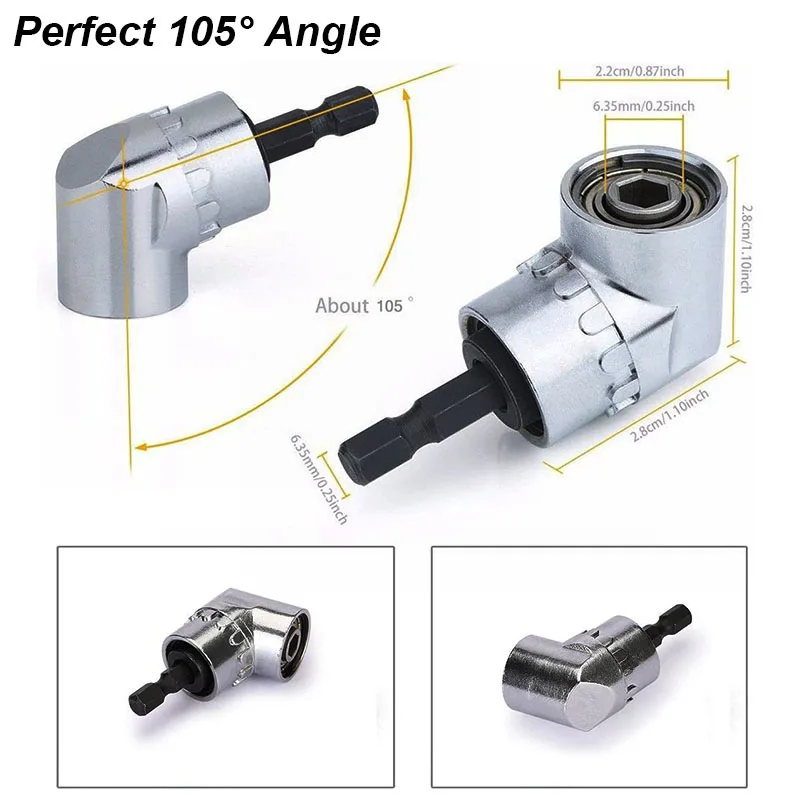 Right Angle Drill Adapter Flexible Shaft Extension Bits