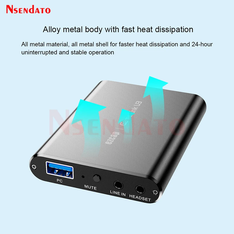 Ezcap371 USB3.0 HDMI UVC YUY2 Video Game Capture Card 4K 60hz 1080p 60fps HDMI Recorder Video Capture Live Streaming for PS5 PC