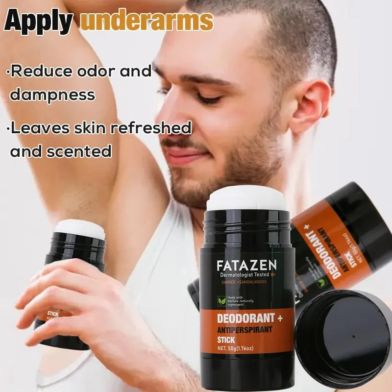 Deodorant Antiperspirant Stick Natural Amber Sandalwood Fragrance Sweat Odor Balm 50ml deodorizing stick deodorant stick