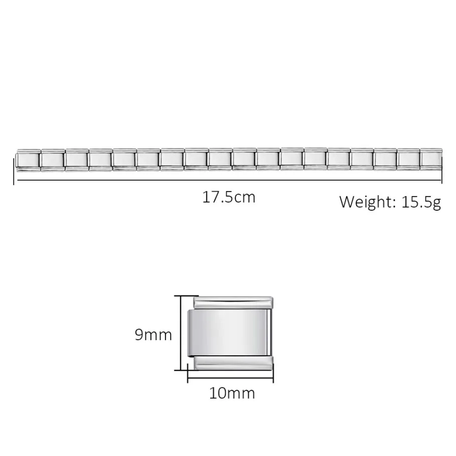 GEMOSA 50 Stück Großhandel 9mm Edelstahl Italienische Charms Buntes Basis-Armband für Damen und Herren Dropshipping DIY Geschenkherstellung – Detail 2