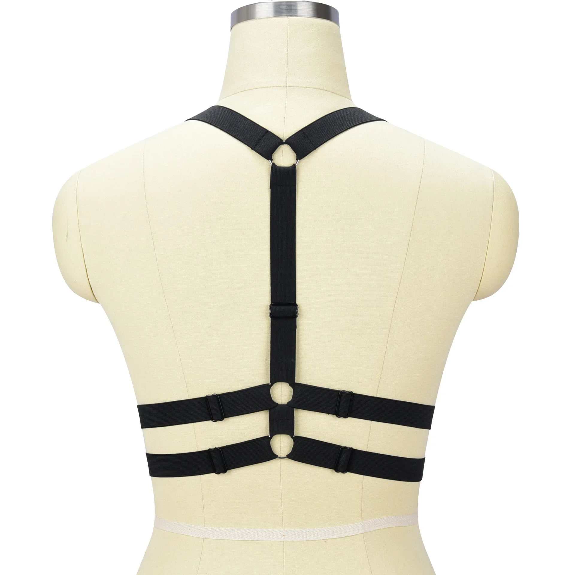 Sexy Black French Hollow out Back Line Bralette Bamboo like Clothing Exotic Unique Purpose Underwear Revealing Back Design