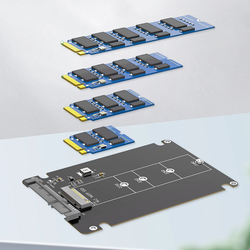 M.2 NGFF B Key To 2.5inch SATA SSD Enclosure 6Gbps Hard Disk Case Enclosure M.2 NGFF SSD To 2.5 Inch SATA III Adapter for Laptop