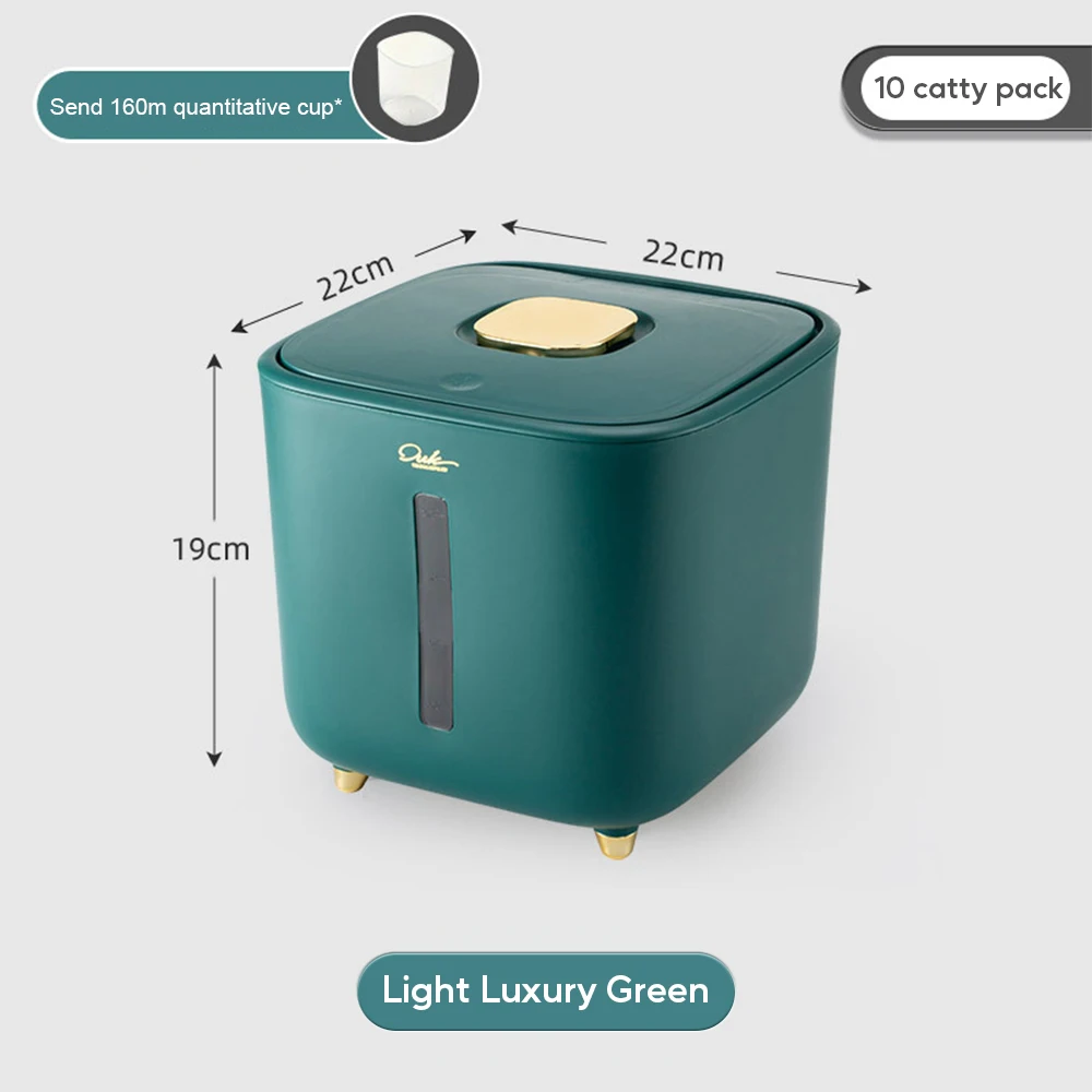 وعاء أرز محكم الإغلاق سعة 5/10 كجم، مقاوم للرطوبة...