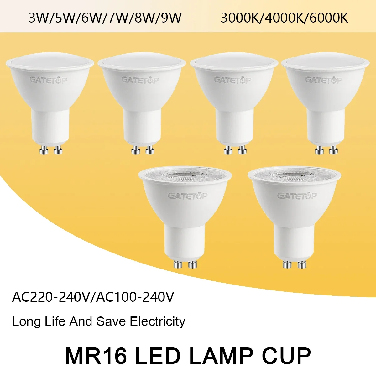 3-LED Bulbs 5W Anyray Replacement for GU10 120v 35W MR-16 Q35MR16 35 Watts JDR C Halogen Bulb Lamp 3-LED Bulbs 5W Anyray Replacement for GU10 120v 35W MR-16 Q35MR16 35 Watts JDR C Halogen Bulb Lamp