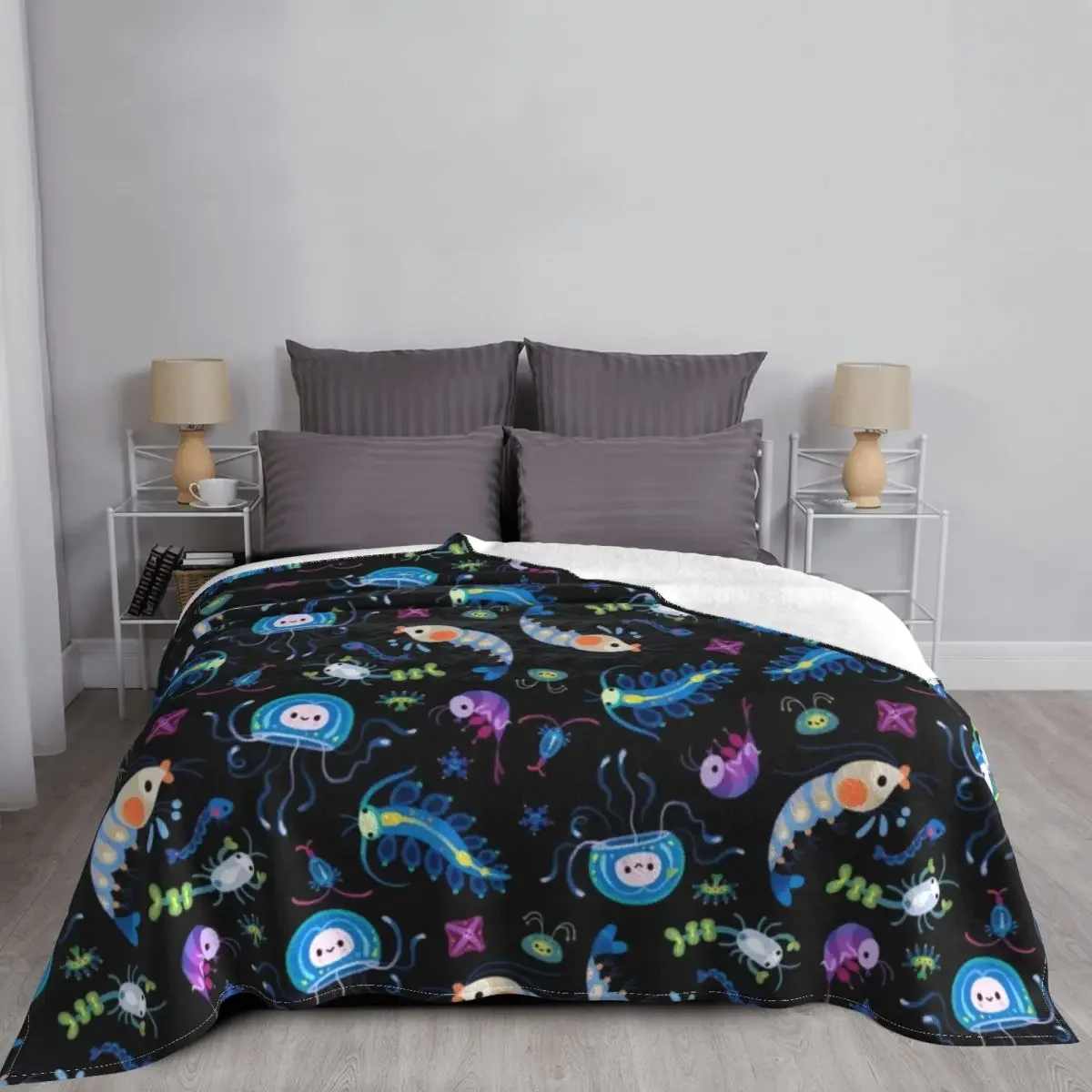 Zooplankton Throw Blanket Decorative Beds Soft Plaid bed plaid Hairys For Baby Blankets 4