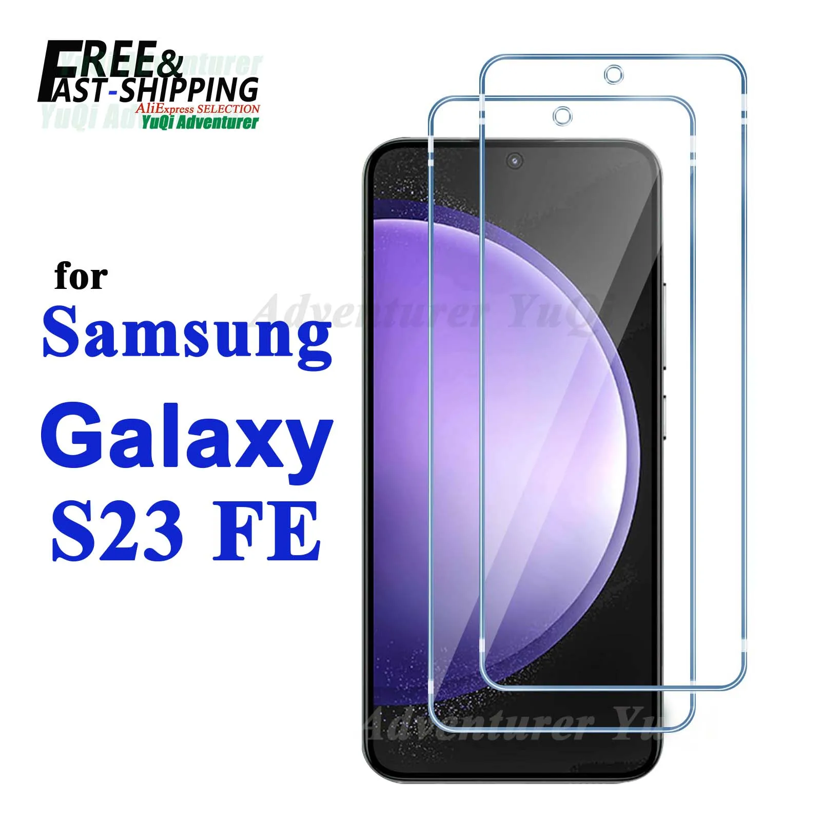 

For Galaxy S23 FE Screen Protector Samsung, Tempered Glass HD 9H High Aluminum Transparent Clear Anti Scratch Case Friendly