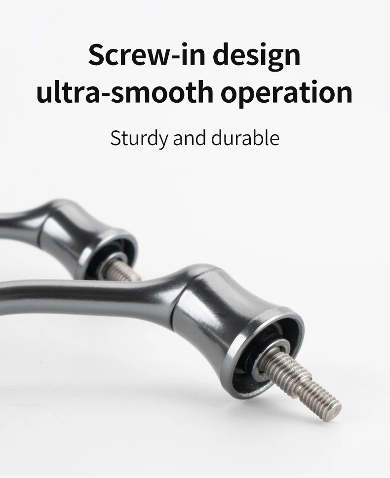Huidiao CNC Aluminium Spinnrollen-Griff mit Schraubverschluss, Power Rocker Arm, Langlebiger Metallknopf, Ersatzteile für Angelrollen – Detail 3