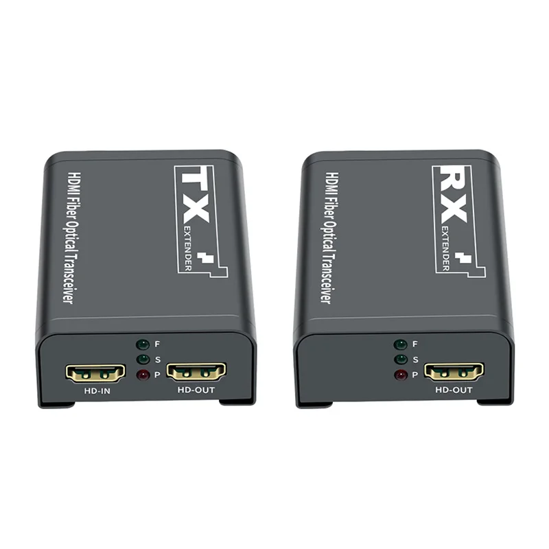 Hdmi Transceptor de Fibra Extensor Cabo Óptico Transmissor de Vídeo Kit Receptor 3km 1080p sc