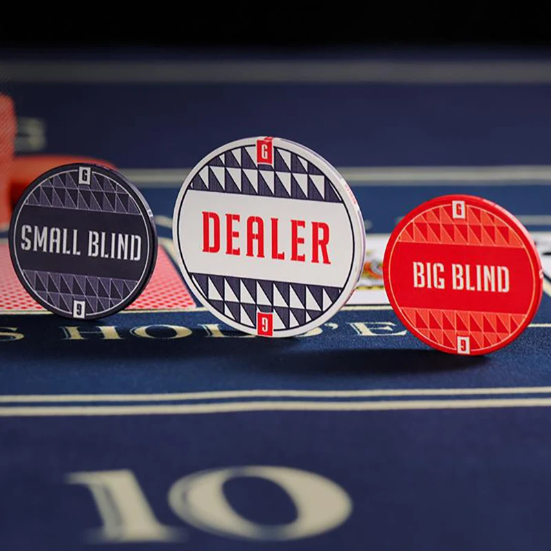 Ceramic Poker Dealer Small Blind Big Blind Round Dealer Coins Texas Poker Chips Set Double-sided Coin Buttons Game Accessories poker chips,poker dealer button