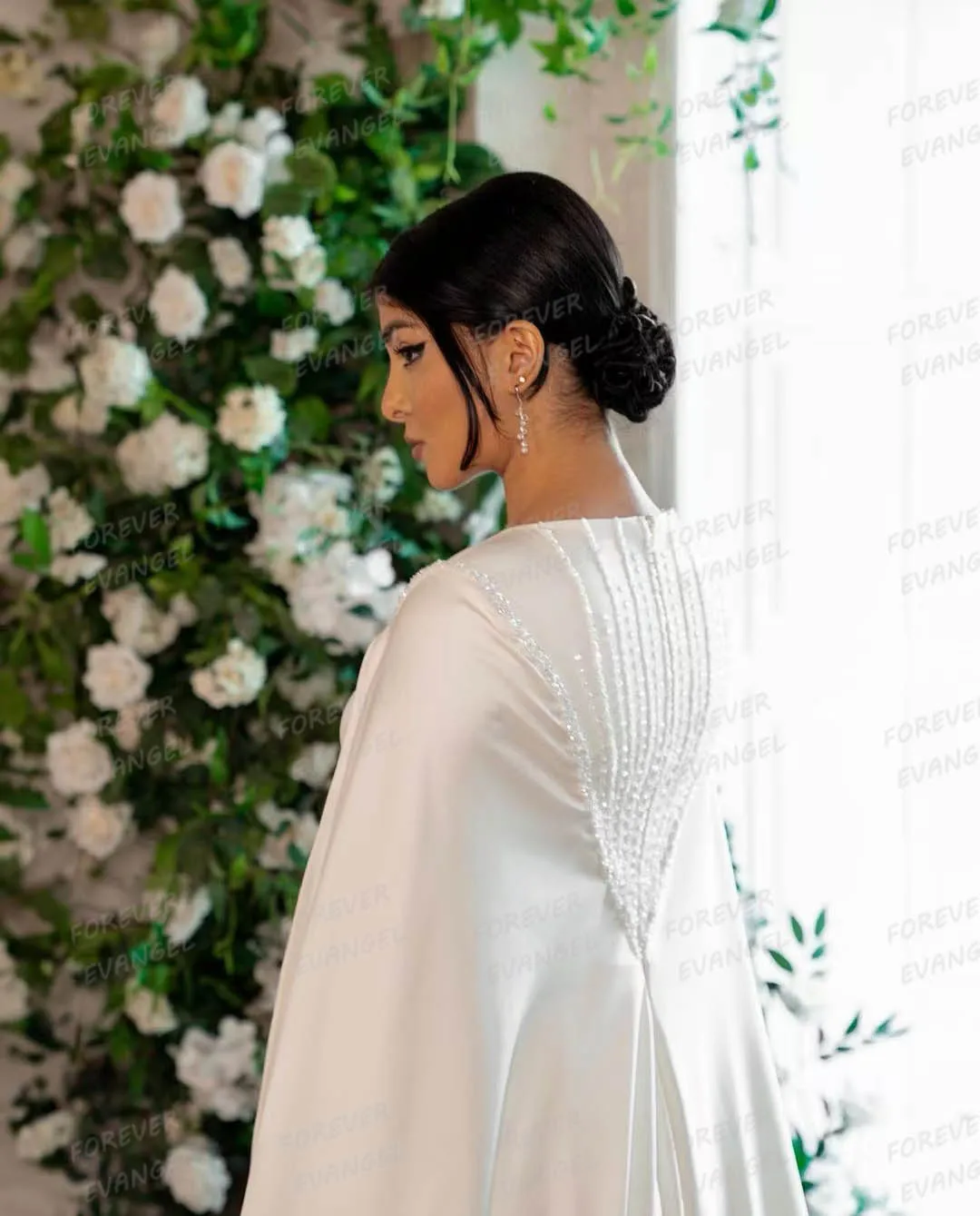 Luxury Elegant Wedding Dresses Woman's Mermaid Sexy Shawl Long Sleeve Formal Muslim Bride Gowns Vestidos De Novia Customized 5
