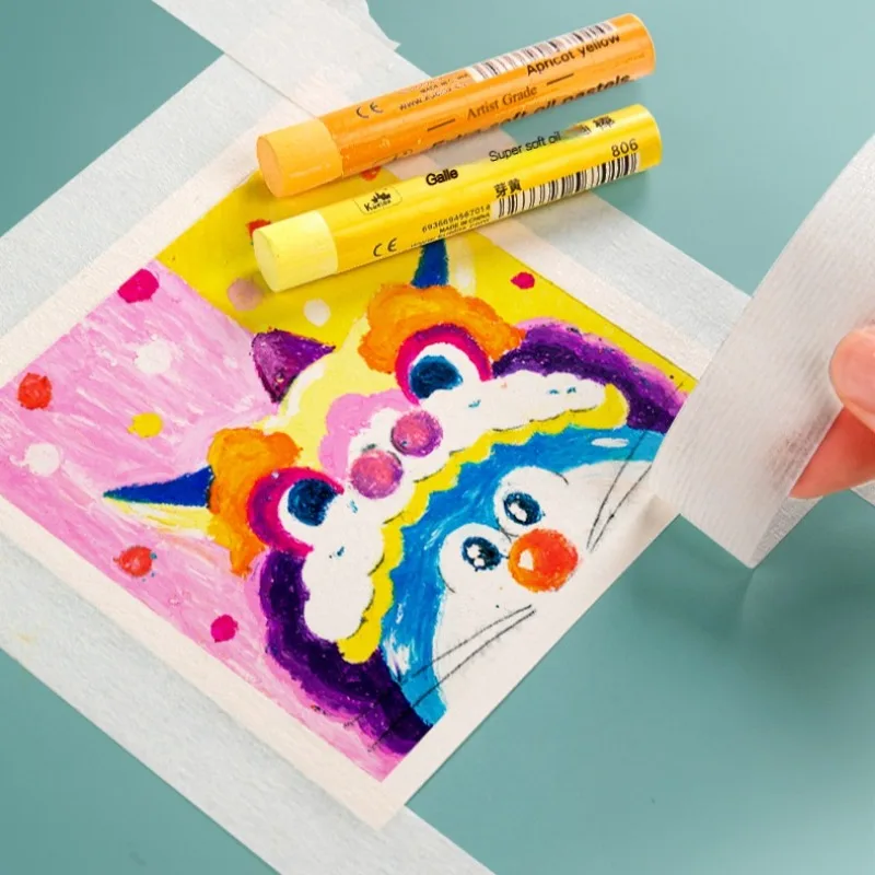 Oil Pastel Paper Painting 200g A4 Sketch Blank Drawing Cardboard 32k/16k Heavy Color Artist A5 Oil Painting Stick Special Paper 3