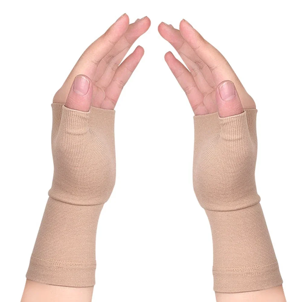 1 par de manga de soporte para muñeca y pulgar, guante de artritis de compresión para túnel carpiano, dolor y fatiga de muñeca, esguinces, RSI, Tendonitis