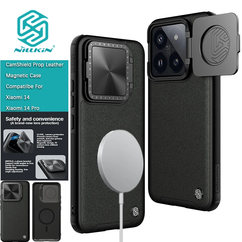 

Nillkin для Xiaomi 14 Ultra/Xiaomi 14 Pro CamShield Prop кожаный магнитный чехол для объектива защитный чехол