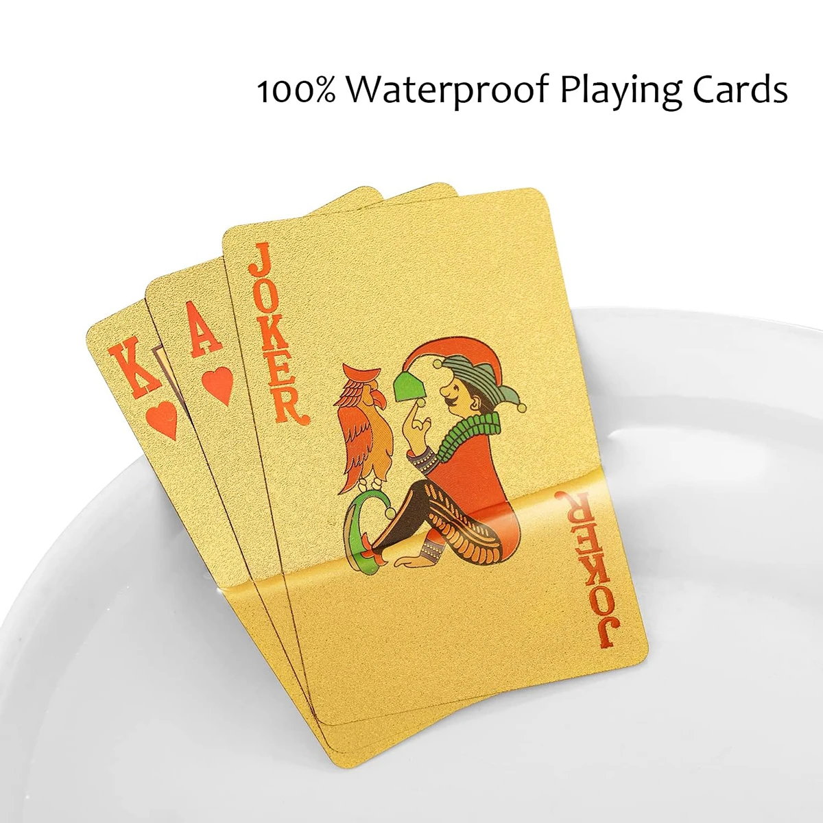 1pc PVC Playing Cards Waterproof High Definition Playing Cards Gold Black Washable for Parties and Games playing cards plastic playing cards