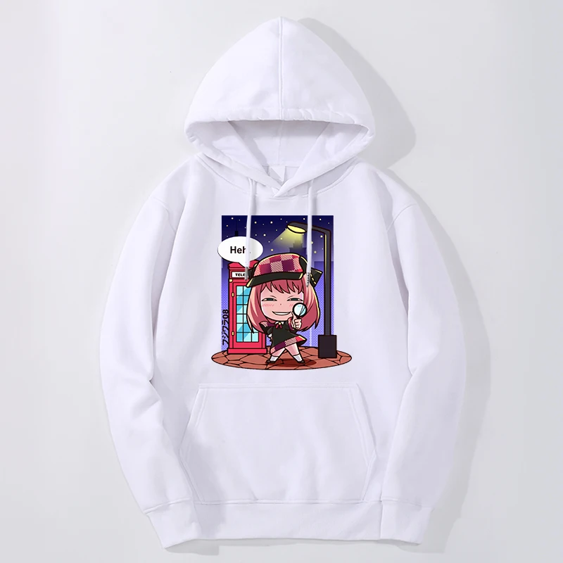 

Spy x Family Japan Anime Sweatshirts Hoodies Cute Kawaii Girl Anya Forger Pink Oversize Fashion Hooded Hip Hop Clothes Pullover