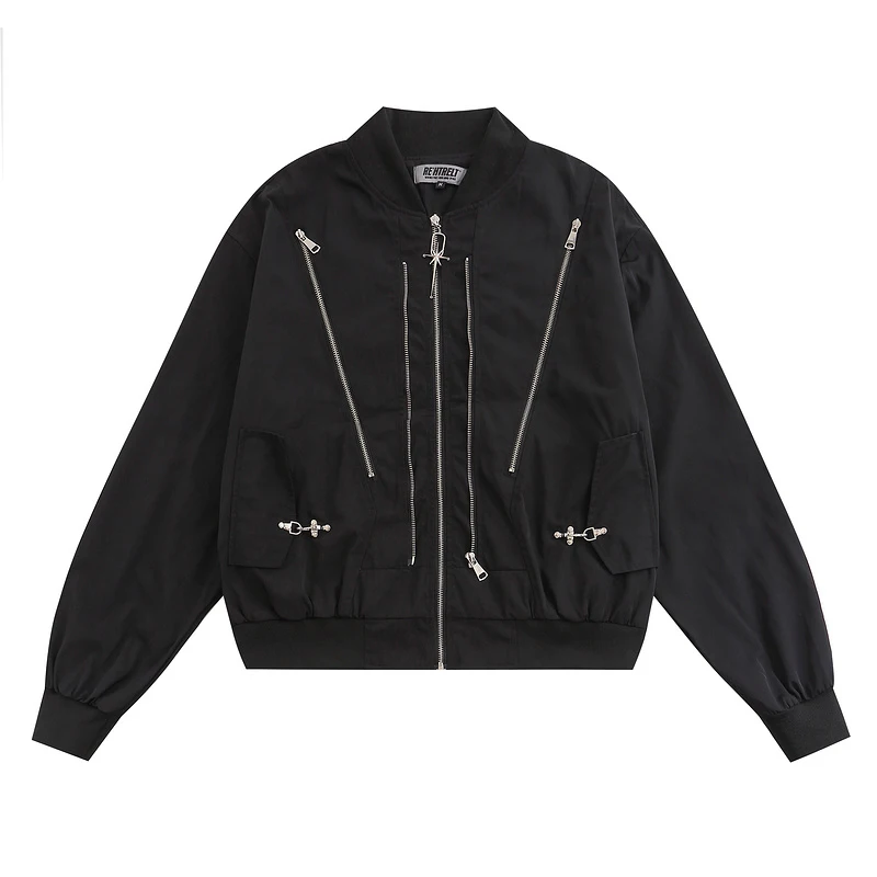 

2023 Autumn Winter Retro Solid Baseball Jackets Mens Harajuku Jacket Oversize Multi-pocket MA1 Baseball Jackets chaquetas hombre