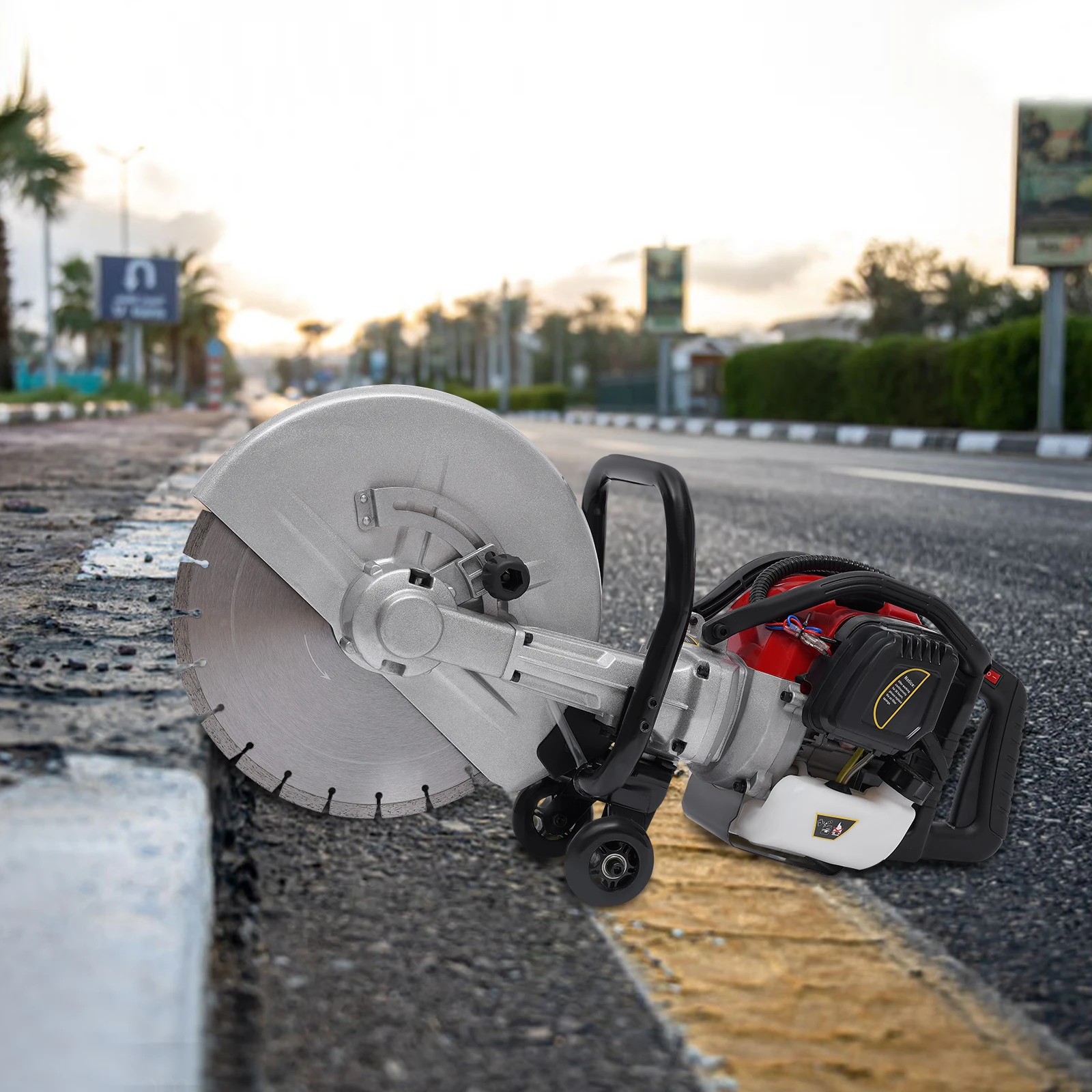 2-Stroke Gas Power 52cc Cement Wet Dry Masonry Concrete Cut Off Saw Blade