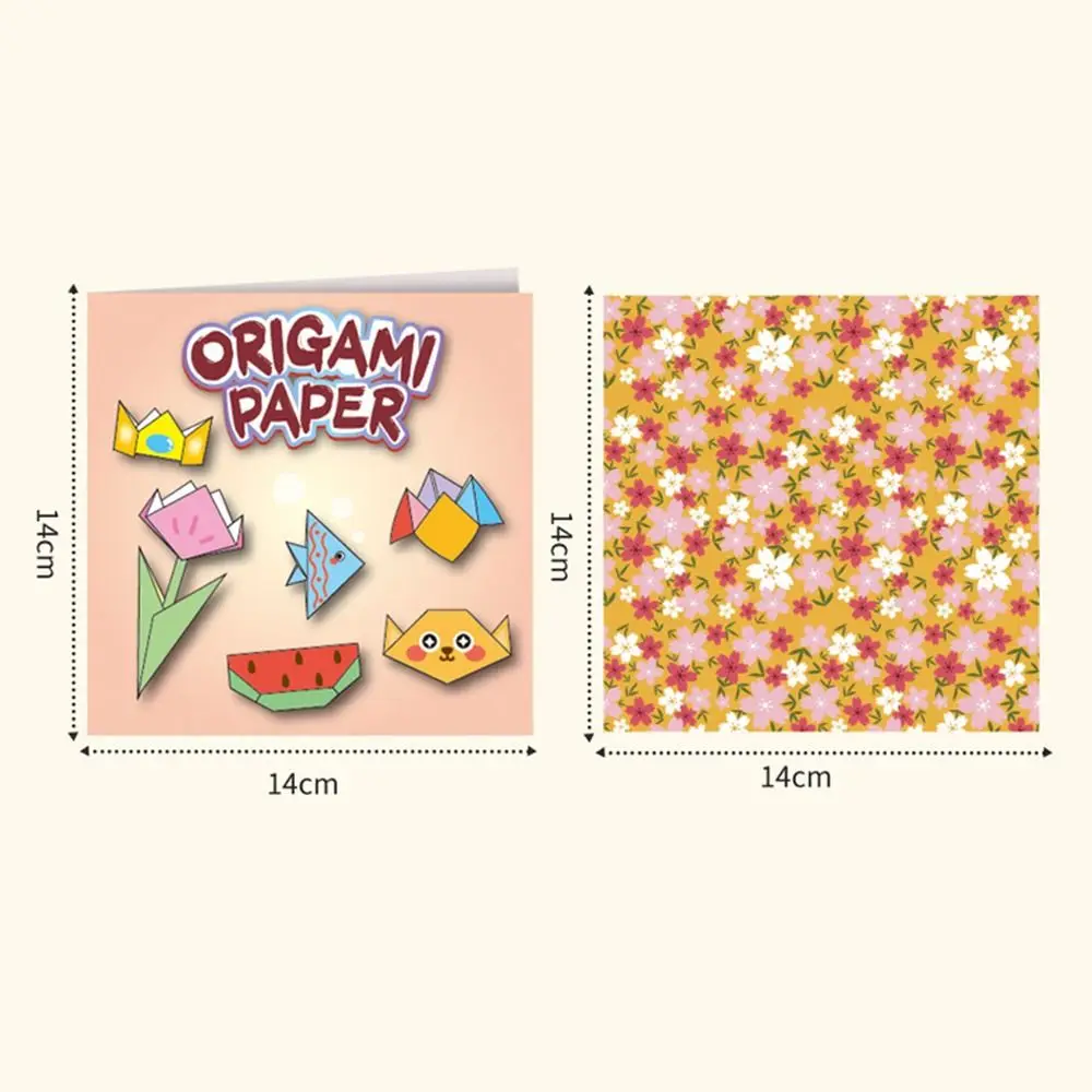 80개 다채로운 양면 종이접기 용지 DIY 수제 14x14cm 접이식 종이 접기 예술 재료 꽃 공예 종이 페이퍼 아트