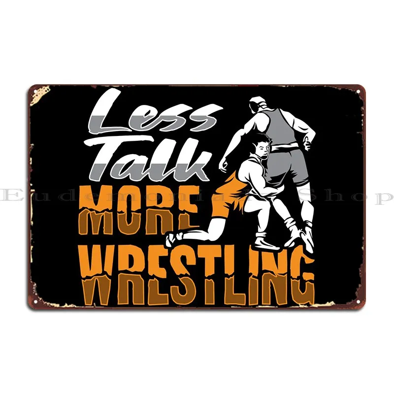 Wrestling Wrestler Metal Sign Garage Garage Wall Murale Crea Wall Cave Tin Sign Poster