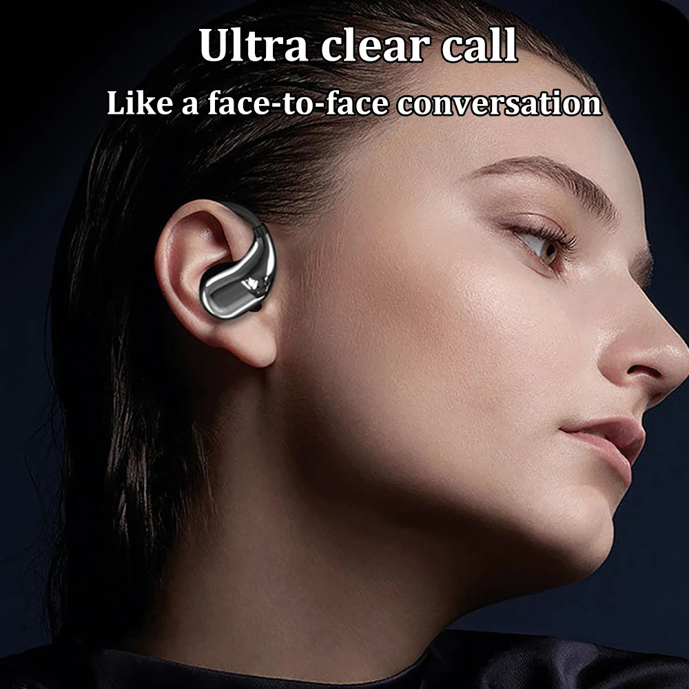 Bluetooth 5.4 Earphones Wireless Ear Hook Headphones HiFi Stereo Waterproof Headsets Noise Reduction Touch Control Earbuds 4