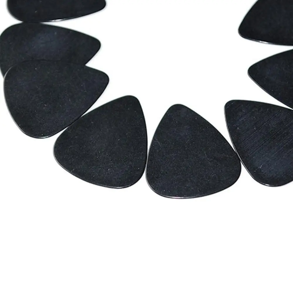 10 Pieces Guitar Pick Musical Accessories Black Celluloid 0.5mm Electronic Guitar Picks Plectrums
