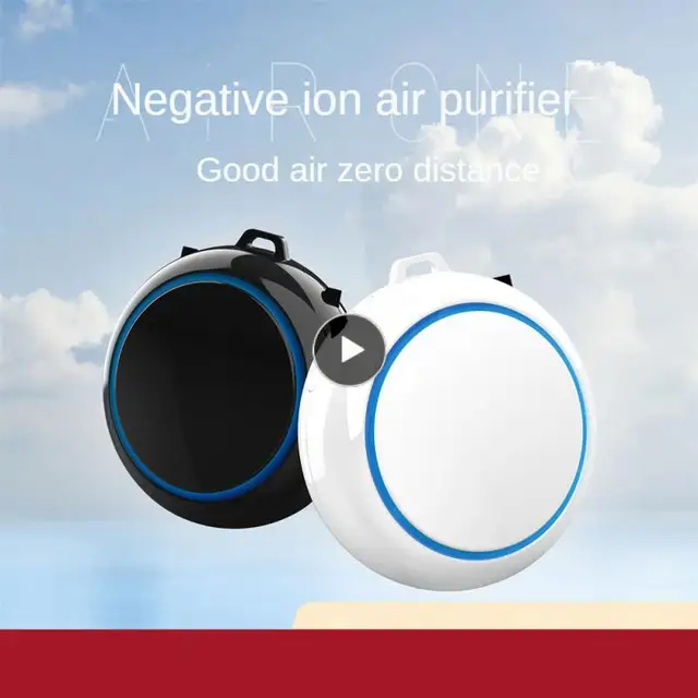 Függő Nyaki Wc -Dezodor Otthoni Irodai Hálószoba Por Füst Eltávolítás Légtisztító Ionizátor Tisztító Tartós Usb Levegő Frissítés Csendes