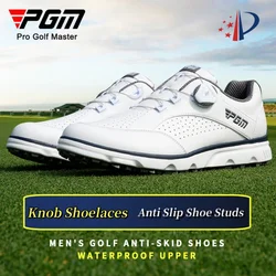PGM Golf Shoes,Outdoor Waterproof Sneakers,Breathable Men's Shoes,Knob Shoelaces Sport Shoes,Golf Equipment,Anti slip Nails Shoe