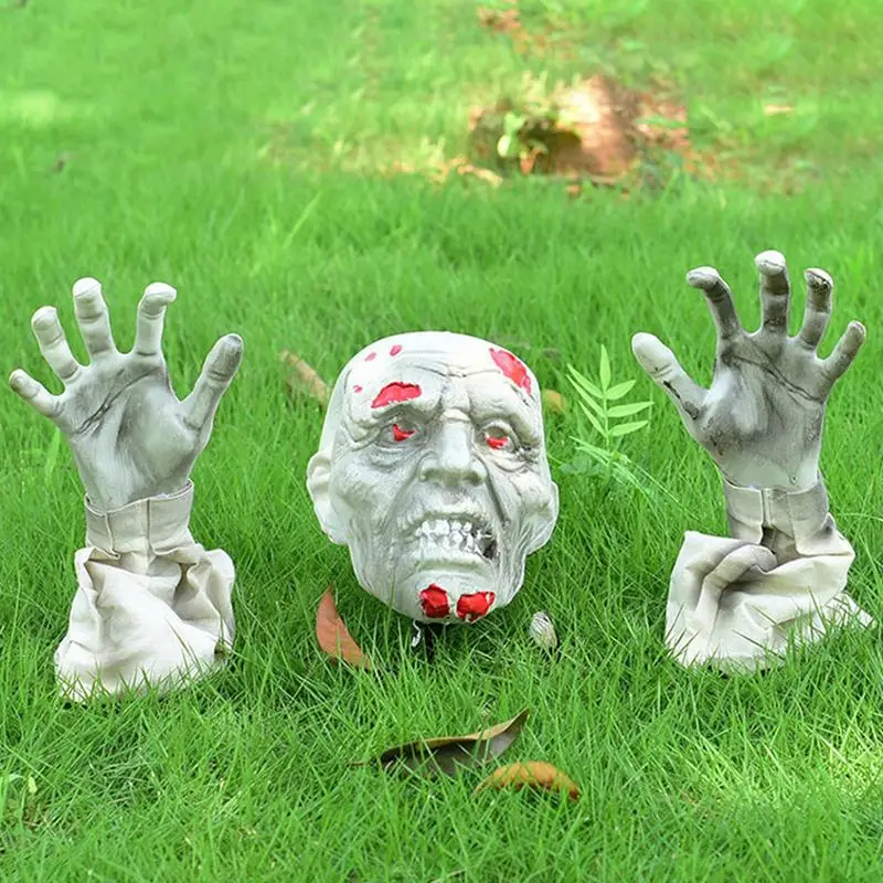 Skeleton Hand Stakes Halloween Decorations Realistic Halloween Decorations For Lawn 3-Piece For Lawn