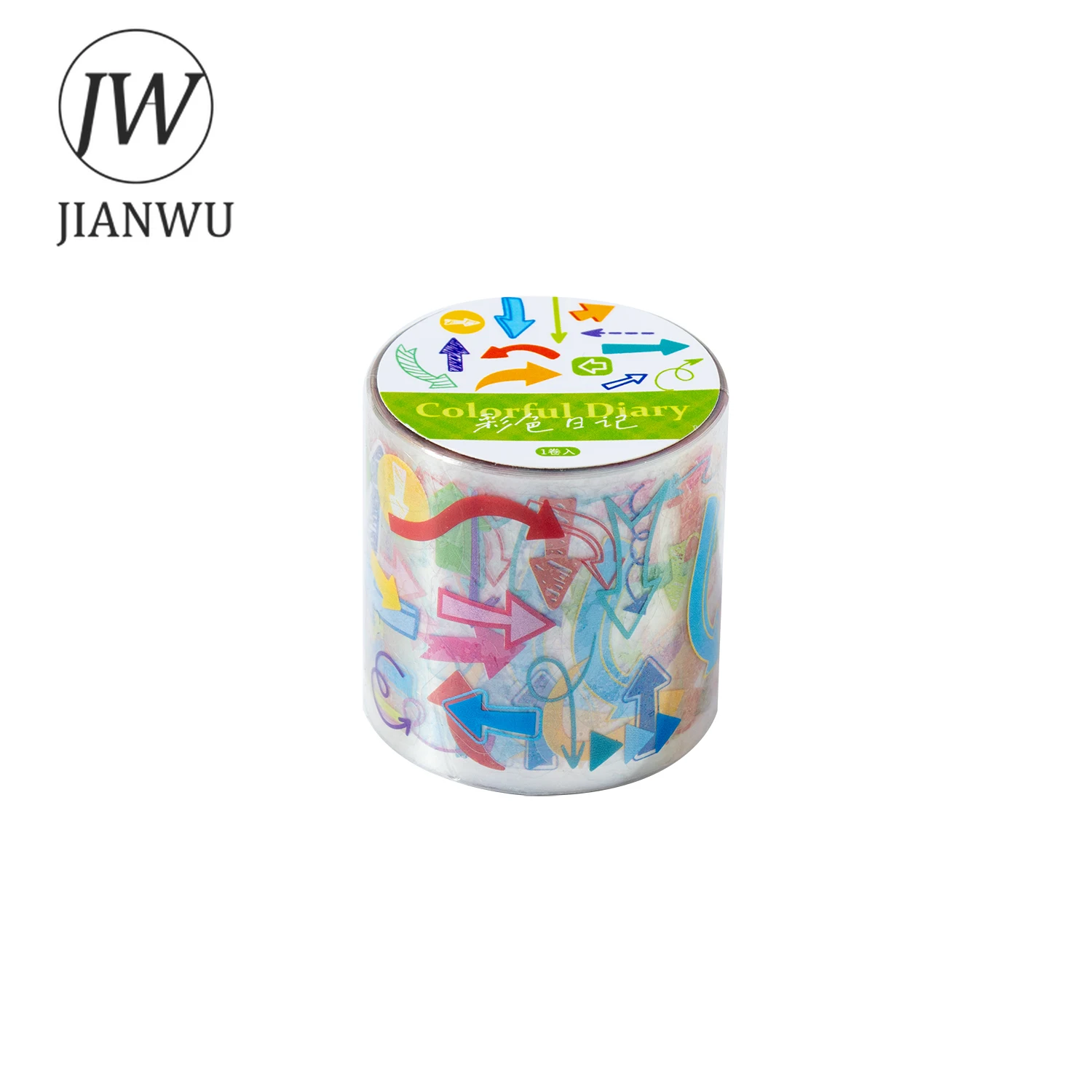 JIANWU 다채로운 다이어리 시리즈 빈티지 도파민 스타 러브 보타이 풍경 소재 콜라주 PET 테이프 크리에이티브 저널 문구류