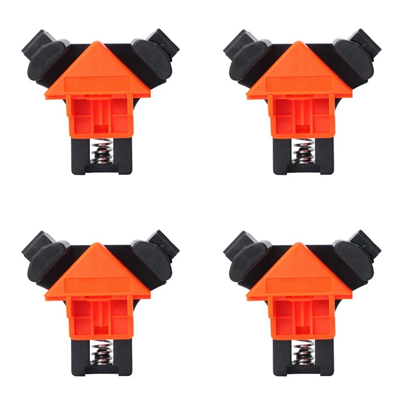 Woodworking Fixer Right Angle Clip Photo Frame Clip 90 Degree DIY Spring Clip Quick Fixing Tool 4pcs 90 degree right angle clamp fixing clips picture frame corner clamp woodworking hand tool positioning fixture tool hot sale