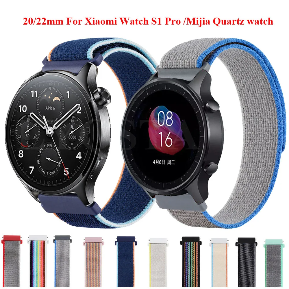 Per Xiaomi Mi Watch S1 Pro/Active Strap Bracciale In Nylon 20/22Mm Cinturino Mi Watch Color Sports Edition Per Xiaomi Mi Watch