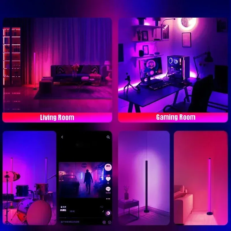 مصباح أرضي LED قائم بذاته، مزود بتحكم عبر التطبيق،...