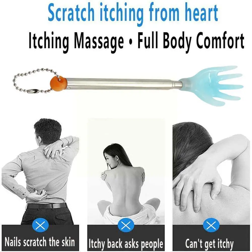 

Telescopic Scratcher Tickle Steel Back Massage Itch Anti Massage Stick Yellow And Blue For Steel Back Adjustable Relax D9W7