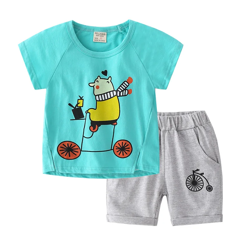 

Cute Bear Boys Summer Clothes Sets Cotton Toddler T-shirts + Shorts Baby Tee + Pants Kids Children's Clothes