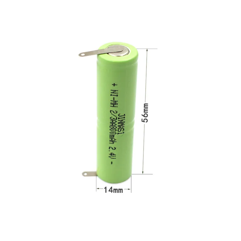 1-3PCS 800MAH 2.4V 2/3AA NI-MH battery pack Ni Mh cell with welding pins for Philips HS308 HS9216 electric razor shaver rechargeable battery