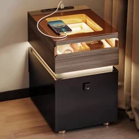 Commode de chambre de luxe avec tiroirs, armoire de rangement, table de chevet mobile, organisateur avec serrure à empreinte digitale, Criado Mudo, mobilier d'hôtel 2