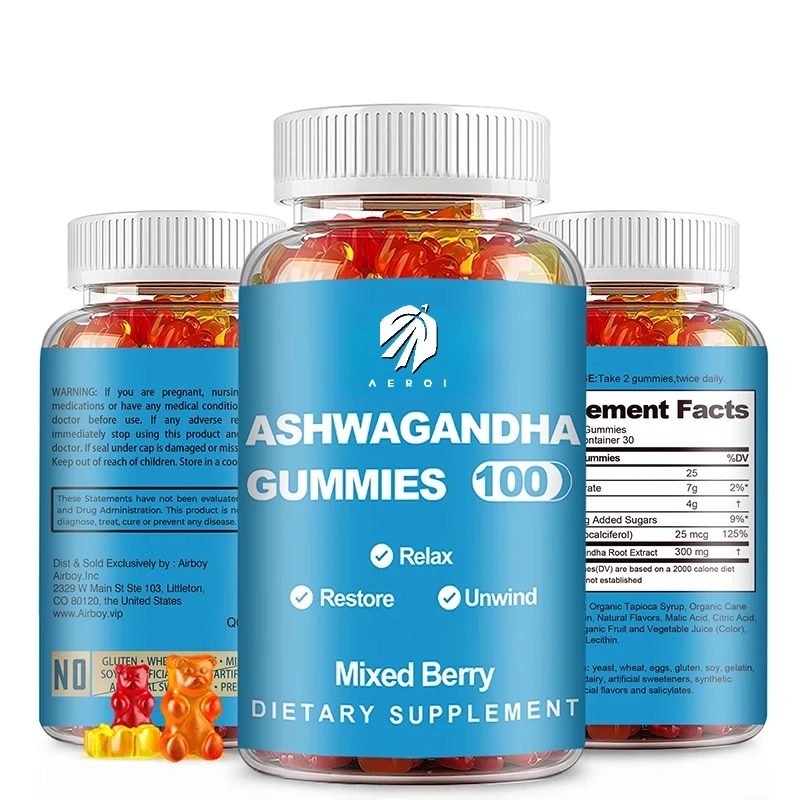 Ashwagandha Gummies-Relieve Stress, Focus, Boost Brain, Replenish Energy, Improve Sleep Health