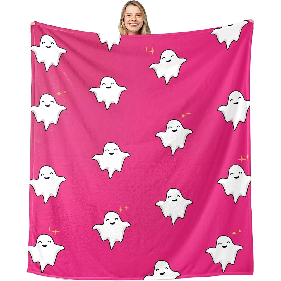 Cozy Halloween Plush Fleece Throw Blanket