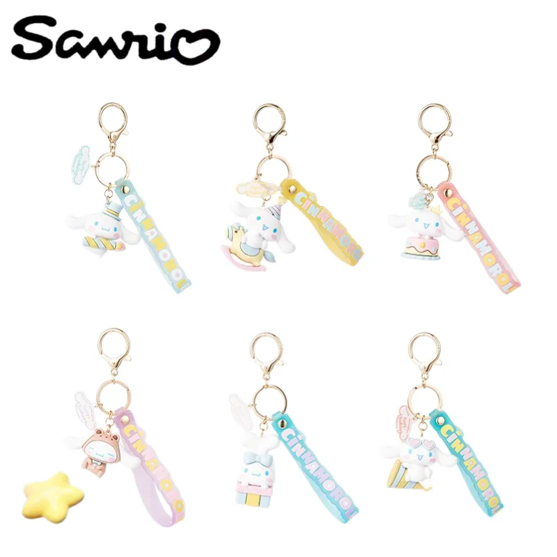 

Sanrio new animation peripheral kawaii cartoon cute cinnamon roll ins keychain creative pendant pendant festival gift wholesale