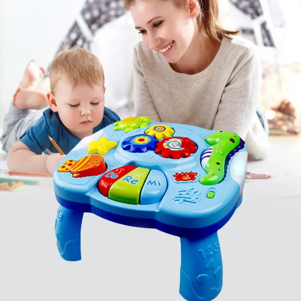 Interactive Learning Table with Music Marine Animal Theme Portable