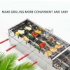 Commercial Stainless Steel Full-automatic Barbecue Machine Automatic Rotating Barbecue Grill Width Adjustable 2